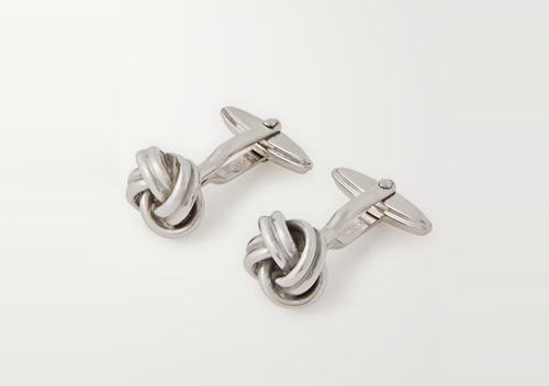 The 10 Best Cufflinks for Men in 2023-Lanvin Platinum-Plated Knot Cufflinks