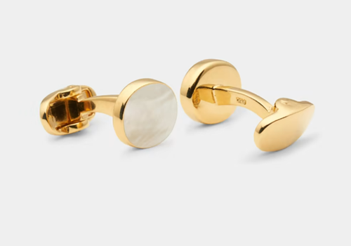 The 10 Best Cufflinks for Men in 2023-Suitsupply Gold Round Cufflinks